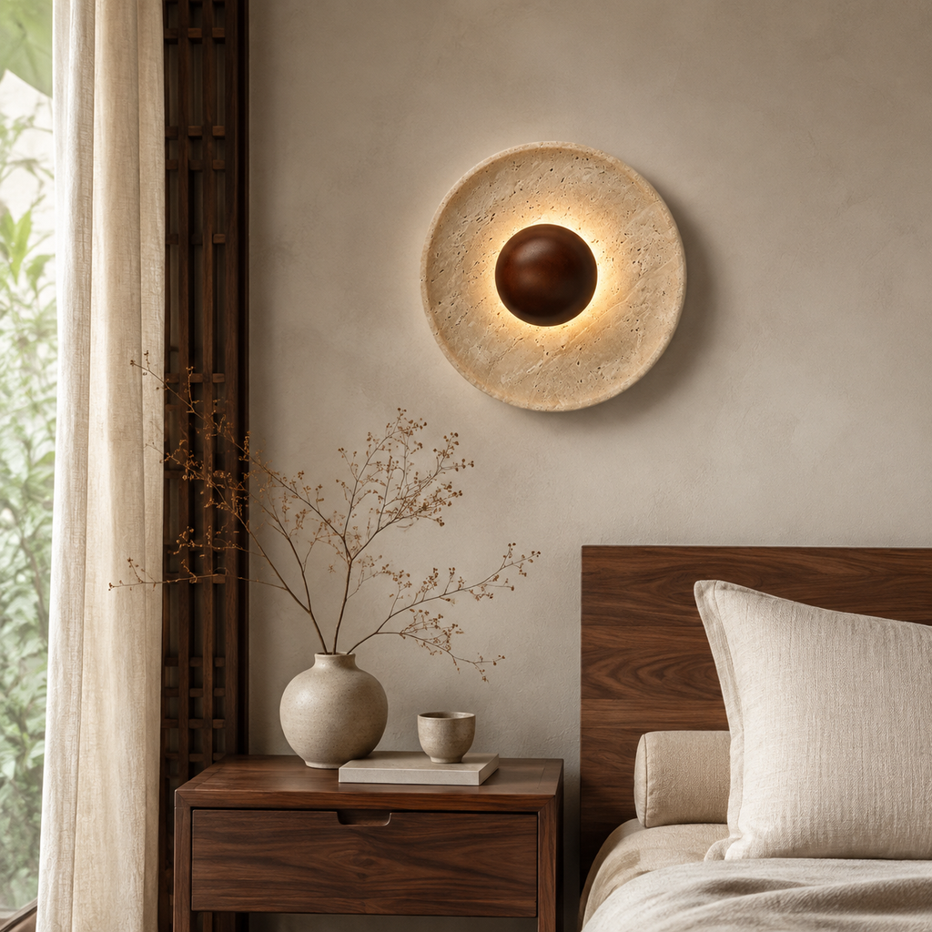 Nobu Travertine Wall Light
