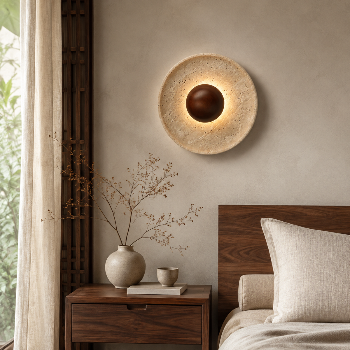 Nobu Travertine Wall Light