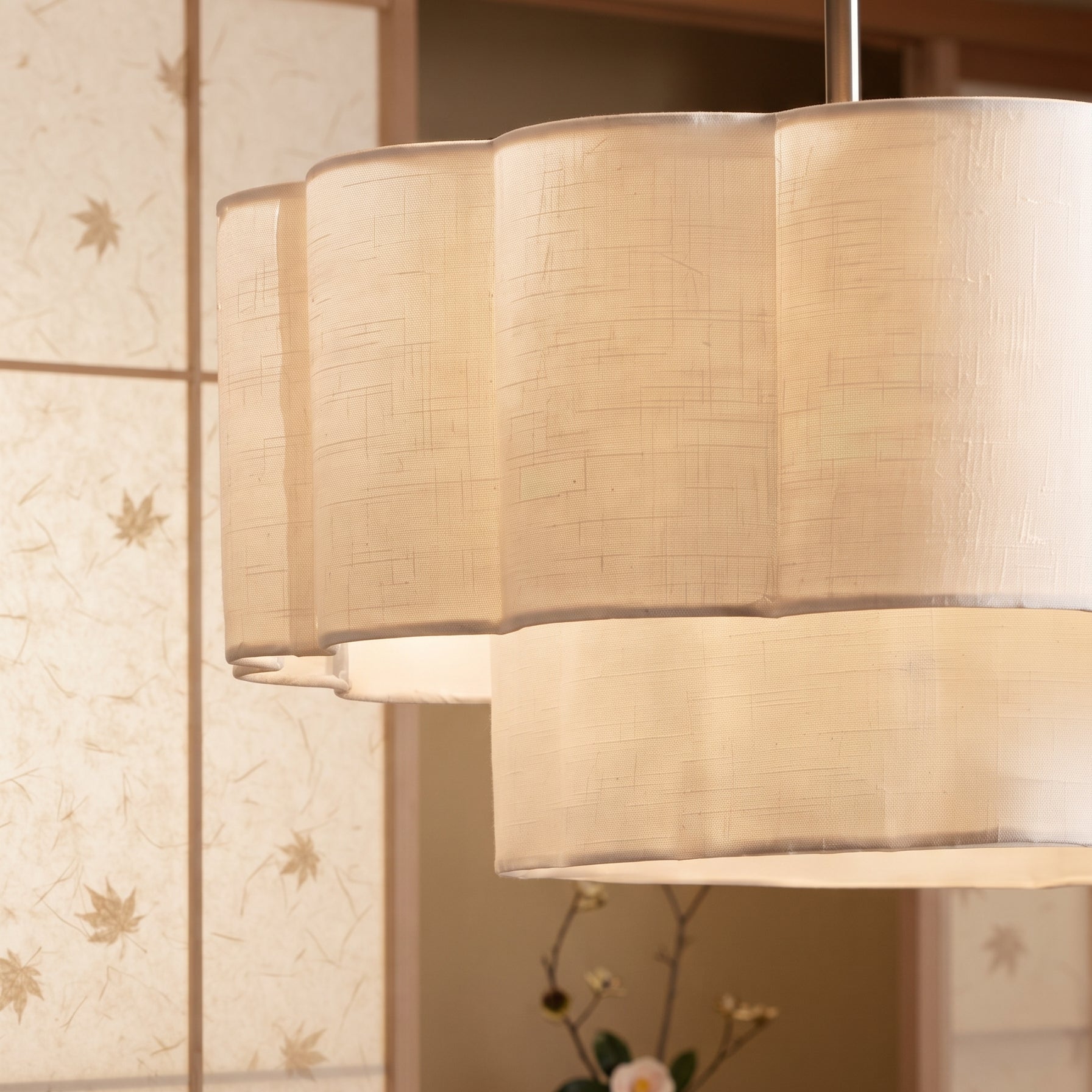 Mika Tiered Fabric Pendant Light