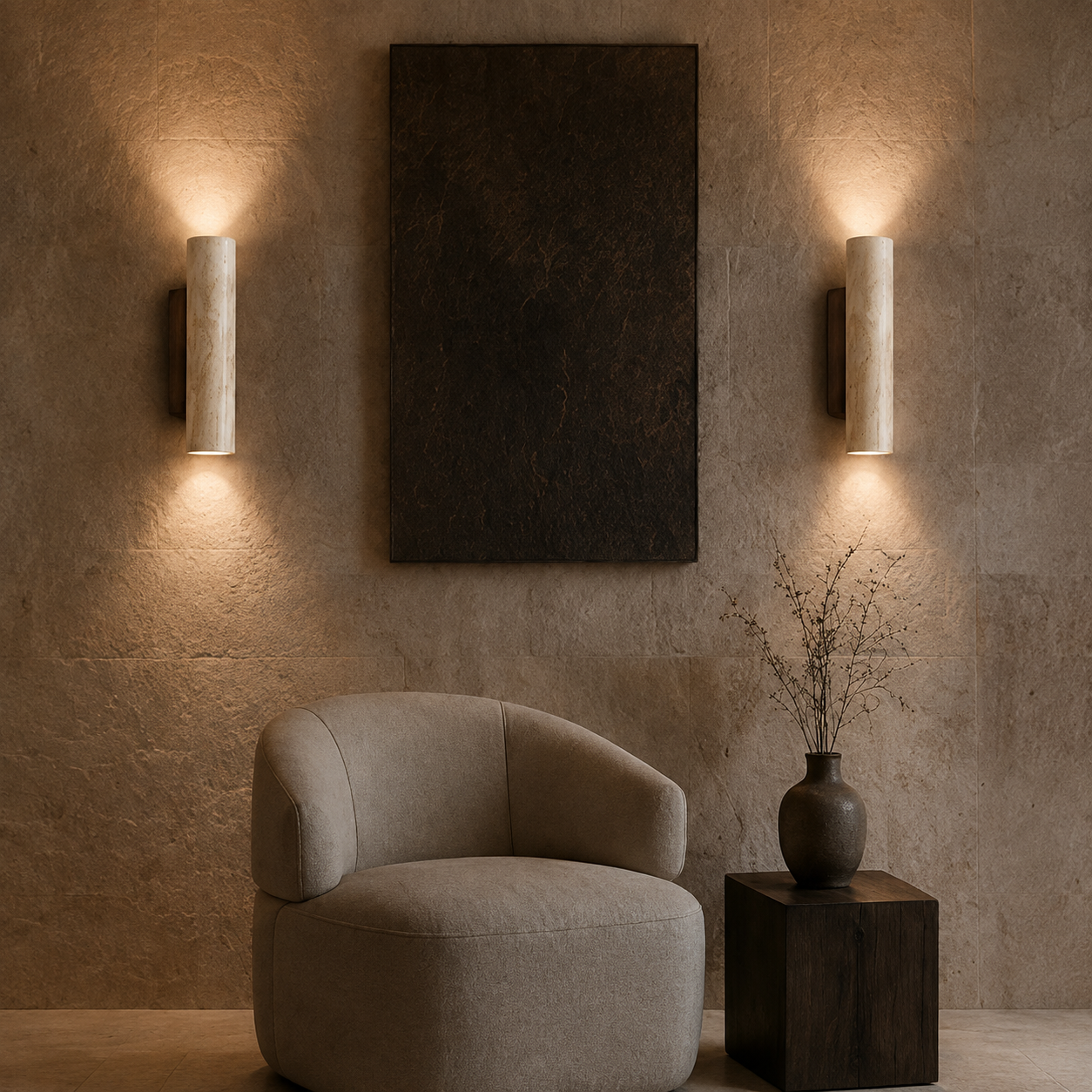 Takumi Travertine Wall Light
