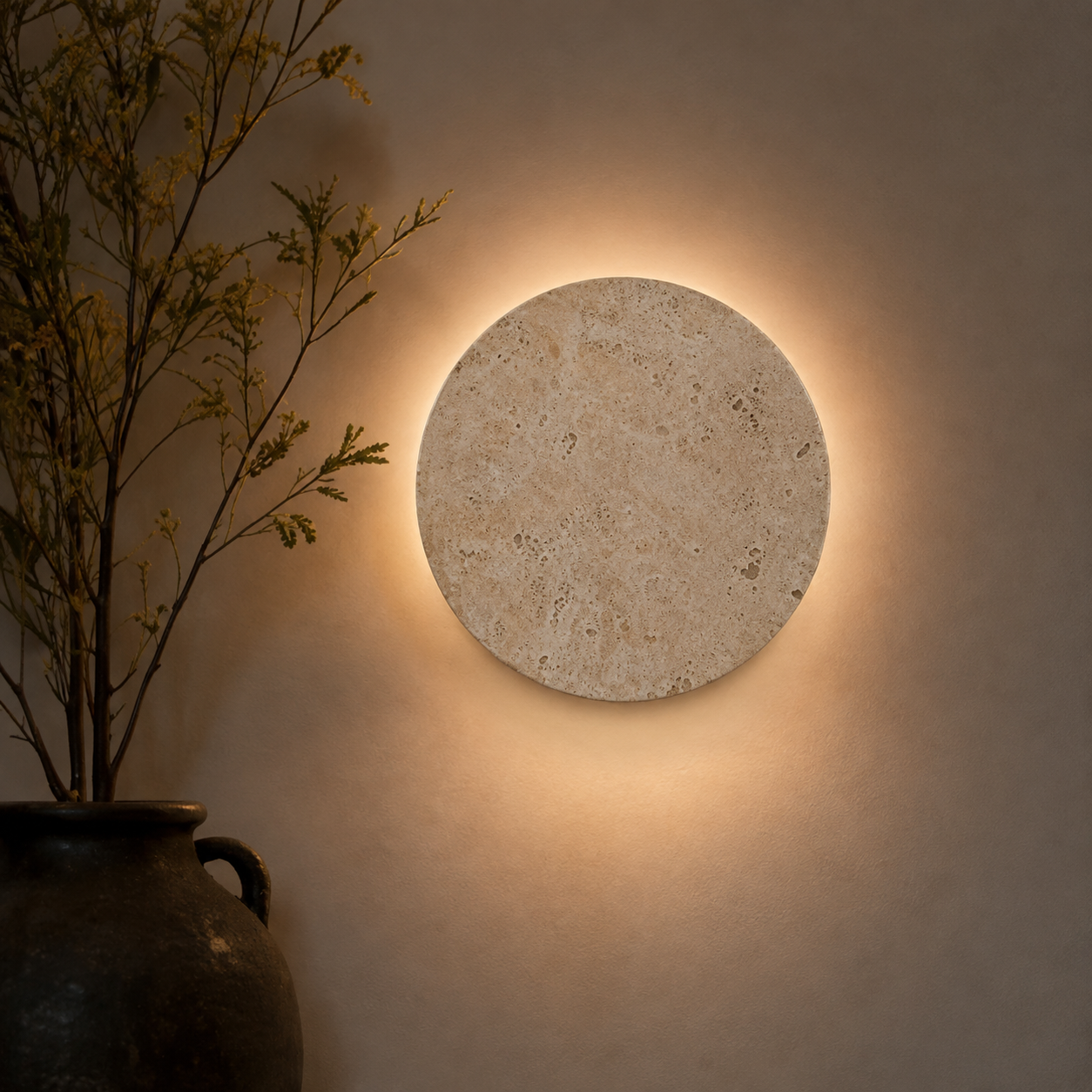 Yuna Travertine Wall Light